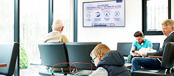 Faire de l'affichage dynamique sur écran tactile en salle d'attente